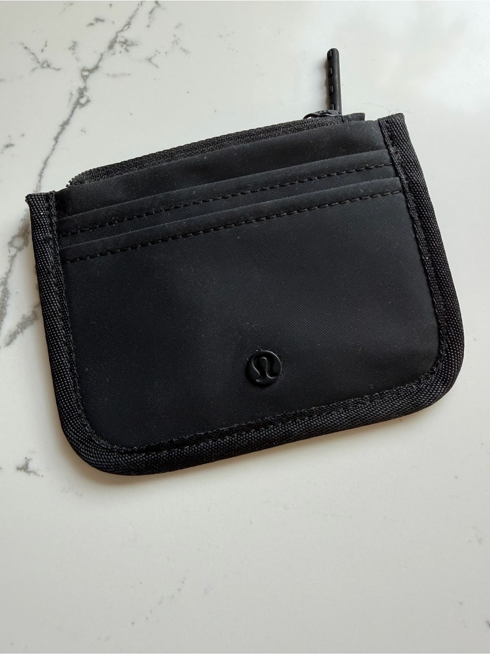 lululemon athletica Black Mini Card Holder Wallet
